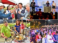 東引詩酒節,星光音樂會、美食嘉年華會吸引數百名軍民、遊客到場,十分熱鬧。(圖/文:陳其敏)