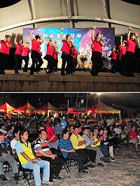 月圓人團圓,山隴鄉親秋節聯誼園遊晚會歡樂登場,吸引近千名鄉親陸續前往欣賞,縣長劉增應、立委陳雪生、議長張永江等人也到場與鄉親同樂。(圖/文:曹重偉)
