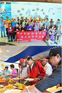 東湧社區發展協會邀請社區銀髮長者手作收納盒,並準備輕食簡餐,營造快樂時光。(圖/文:陳其敏)