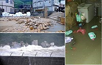 颱風回南大浪直入后澳村,入村口滿目瘡痍並造成至少3間民宅遭海水入侵。(圖:陳鵬雄、后澳村民)