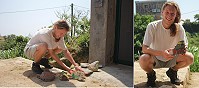 來自英國的Alexander在東莒設計了石頭探索遊戲,鼓勵大家去探索冒險走出自己的路。(圖/文:林冰芳)
