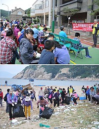環保局北竿舉辦世界無車日環保宣導活動,民眾參與熱烈。(圖/文:陳鵬雄)