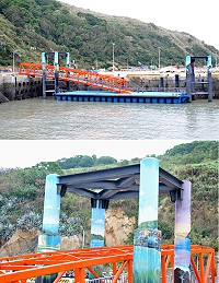 白沙浮動碼頭杜鵑期間安然度過,算是通過颱風加暴潮考驗。(圖/文:陳鵬雄)