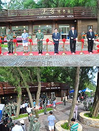 　雲台休憩區昨日盛大開幕，地方府會首長與各單位主管皆出席盛會，軍方、馬管處也帶來精彩開幕表演。（圖／文：馮紹夫）