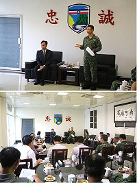 馬防部指揮官莫中將逐一說明議題,軍民互動共創雙贏。(圖/文:陳浙巖)