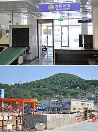 　因應白沙與黃岐航線開航，白沙港務大樓內部一關三檢空間動線完成，但外部風雨走廊等設施尚在全力趕工中。（圖／文：陳鵬雄）