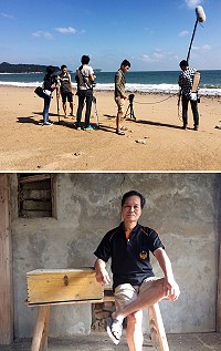 「2015馬祖觀光金像獎」徵件活動將於10月25日截止收件,亞洲大學資訊傳播系林家安老師特於14日帶領系上三年級的學生至馬祖拍攝2015馬祖觀光金像獎微電影。(圖:連江縣政府提供)