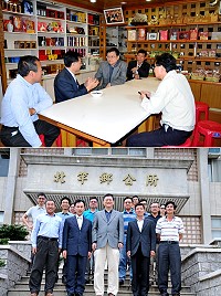 兼福建省主席的國發會主委杜紫軍訪視北竿,縣長劉增應對多項重大建設議題與需求提出說明。(圖/文:陳鵬雄)