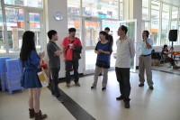 　議員陳貴忠邀集文化局及北竿鄉公所現勘藝文展場規劃，初步選定塘岐惠民市場。（圖／文：陳鵬雄）