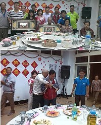 　莒光鄉公所舉辦西莒重陽節模範人員表揚餐會，西莒模範老人陳依祥、敬老楷模陳珮雯接受表揚。（圖：莒光鄉公所提供）