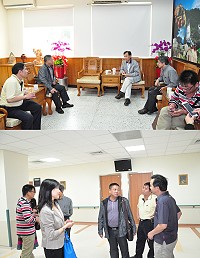 4位大陸台商昨日來到馬祖了解旅遊健檢觀光行程,前往縣立醫院參訪並拜訪縣長劉增應。(圖/文:馮紹夫)