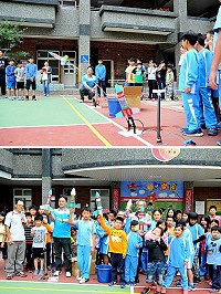 　國立成功大學航空太空研究中心為北竿小學生舉辦環保水火箭科學研習營，讓小朋友大開眼界。（圖／文：陳鵬雄）
