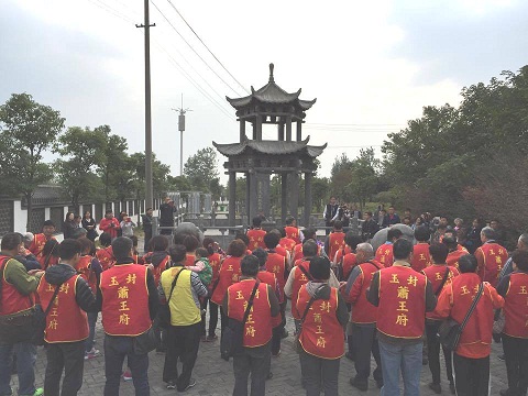 北竿塘岐蕭王府廟同興社進香團1日由主委周木興率團到南京拜謁。(圖/蕭王府廟進香團:袁孝文)