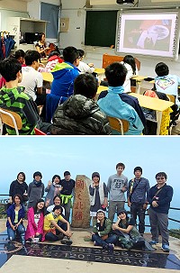 聯經出版社召集張瓊文等十幾位插畫、繪本創作者走訪東引,並到東引國中小指導學生創作及分享新書。(圖:東引國中小提供)