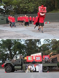馬防部啦啦隊熱情出動,展現最精彩的表演和應援,讓選手們體會來自馬祖的滿滿熱情。(圖/文:吳嘉榮)