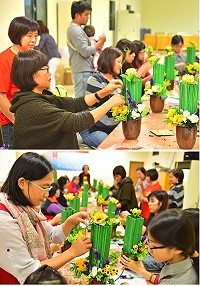 　東引鄉婦女分會舉辦插花研習活動，婦女朋友參加踴躍。（圖／文：陳其敏） 