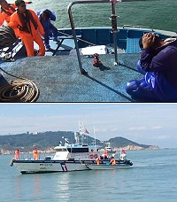 海象平穩大陸籍快艇越區至莒光海域釣魚,馬祖海巡隊成立專案小組派遣南竿PP-10037艇聯合執勤,昨日雙艇包抄順利逮捕一無名快艇,將其留置南竿調查並嚴懲、嚴罰。(圖:馬祖海巡第十分隊提供)
