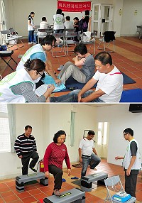 今年度國民體能檢測馬祖地區第一梯次13日、14日兩天於南竿鄉開跑,各場次均吸引各年齡層鄉親前往接受檢測。(圖/文:曹重偉)