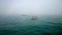 　北竿中島昨天下午出現3 艘大陸高速釣魚船非法入侵釣魚。（圖：漁民提供）