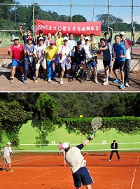 連江縣體育季馬祖網球賽風光落幕,由老主委陳忠義率領的「堯順隊」稱霸網壇,老將如雲的「教師1隊」屈居第二,第三名則由「Tennis先鋒隊」獲得。(圖/文:曹重偉)