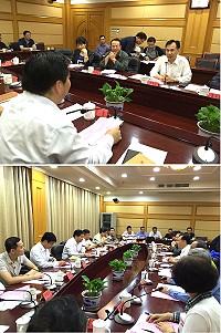 兩馬第1次榕馬會談,由副市長、馬祖連江縣長每半年易地舉行,圖為福州副市長杭東(上圖左)、縣長劉增應(上圖右)共同主持。(圖:連江縣政府觀光局提供)