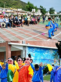 　&#22338;里國小61週年校慶各級民代及府會首長前往祝賀，學校以運動會方式慶生展現活力。（圖／文：陳鵬雄）