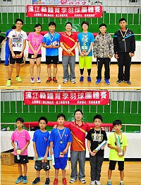 今年度連江縣體育季羽球賽風光落幕,由羽球委員會主委陳隆智頒獎表揚各組績優選手。(圖/文:曹重偉)