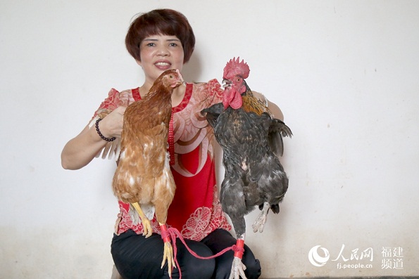 福州「紅線繫腳」婚俗訂婚當天,男方必須準備麵線、一公一母兩隻雞的聘禮,在擇定吉日上午送到女方家。(圖/賴董芳)
