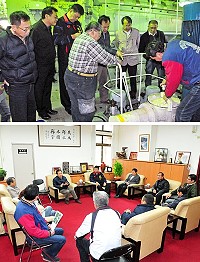 因應「臺馬之星」左主機機油濾淨器墊片毀損事件,縣長劉增應昨天上午邀集立委陳雪生前往縣議會會同議長張永江及多位議員研議此事,之後並共同登船現勘,於主機機艙聽取航港局隨船協助資深輪機長技士曾志雄說明事件發生原因。(圖/文:曹重偉)