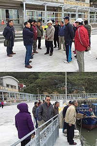 白沙-黃岐航線開通在即,縣長劉增應率交通局、觀光局、工務局、港務處等有關單位主管與北竿各界現勘白沙港旅運動線整備情況。(圖:北竿鄉代會提供)
