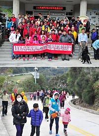 　為凝聚居民友誼，馬港社區發展協會昨天舉辦健康出行健行活動，吸引百餘位村民前往參加；健行路線是環秋桂山一周，沿途景觀秀麗，值得其他健行愛好者參考。（圖／文：曹重偉）