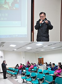 文化局104年度文化志工專業培訓壓軸課程,董事長戴勝通2度開講。(圖/文:馮紹夫)