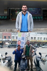 關注離島選情和兩岸關係未來走向,時代雜誌副主編Charlie Campbell 1日前來馬祖觀察報導。(圖:蘇柏豪)