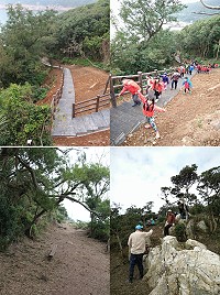 官帽山新舊步道,提供鄉親和遊客登山健行不同選擇。(圖:吳嘉榮、王建華)