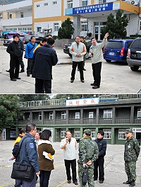 105年度全民防衛動員暨災害防救(民安2號)演習將於3月3日舉行,縣府召開第一次工作協調會議,由秘書長張龍德主持,會後也率各參演單位代表先後前往梅石幹訓班及福澳海巡隊大樓現勘場地現況及協調相關事宜。(圖/文:曹重偉)