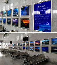 兩岸連江攝影好手近百幅精彩作品在黃岐客運站以「海韻山風」之名展出。(圖/文:陳鵬雄)