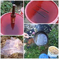 馬祖氣象站設站以來最低溫,昨天清晨4時17分僅0.3度 ,戶外水桶都結冰了。(圖:朱光秀、陳慶家、陳鵬雄)