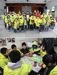 桃園市馬祖籍國中小學生寒假文化體驗營昨天體驗學習馬祖鼓板,手工製作個人創意黃金餃,還有北竿芹壁尋訪之旅,體會專屬於故鄉的美好。(圖/文:吳嘉榮)