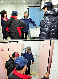 　於去年底完成修繕的介壽澳口公園等8間公廁進行複驗，由環保局長張壽華會同承辦人員、廠商及監造公司視察每間待驗公廁；經複驗後，除了福澳漁會公廁限期改善外，其他7間則順利通過複驗，預定2月1日起正式啟用。（圖／文：曹重偉）