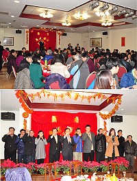 　縣府尾牙宴會盛大舉行，開席40桌，府會首長、員工共襄盛舉。（圖／文：馮紹夫）