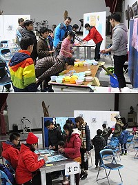 　北科大馬祖服務隊昨晚在馬港光武堂舉辦爆走馬祖創意夜市。（圖／文：吳嘉榮）