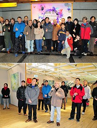 　「藝境•意境」芙蓉海畫會迎春聯展昨天在民俗文物館四樓特展廳溫馨開幕，由曹楷智、李若梅、劉梅玉、董逸馨4位在地藝文人士展現不同類型的創作風格，各自表現心中的美好春光。（圖／文：曹重偉）　