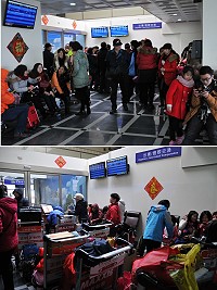 　海象不佳大陸方面禁止客輪駛入黃岐，白沙往黃岐客輪有102名乘客等了3小時的船。（圖／文：陳鵬雄）