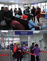 春節期間白沙黃岐航線天天開航,大年初一至初七載運超過1300人次往返。(圖/文:陳鵬雄)