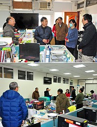 開春上班第一天,縣長劉增應上午即在秘書長張龍德等人陪同下,先後前往各局室及二級單位拜晚年並了解職員出勤狀況。(圖/文:曹重偉)