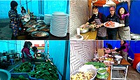 北竿元宵盛會各村境廟宇都成立中央廚房供應三餐。(圖/文:陳鵬雄)
