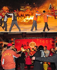 　&#22338;里十三暝熱鬧登場，各宮廟神轎齊聚，遶境隊伍綿延上百公尺，正式揭開北竿擺暝文化祭序幕。（圖／文：馮紹夫）