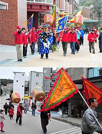 馬祖境天后宮昨天吉時進行元宵遶境前的清道儀式,今晚7時30分正式遶境,還有煙火秀等您來欣賞;而兩年一度的清水白馬尊王廟遶境昨也舉行清道儀式,提醒大家正月十六晚間7時前往參加。(圖/文:曹重偉)
