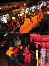 　元宵壓軸熱陣山隴境白馬尊王廟眾神遶境火熱登場，集結近千人大陣仗，所到之處都是鑼鼓喧天、人氣鼎沸，展現第一大村氣勢！縣長劉增應夫婦特別在大門口向參加民眾打招呼及酬拜香火，祈求神明保佑馬祖平安、縣運昌隆。（圖／文：曹重偉）