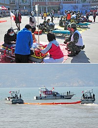 縣內各災防單位昨天進行民安2號演習最後一次預演,經過連續幾天實兵密集演練,人員漸入佳境,整體流程相當順暢;秘書長張龍德肯定各參演單位的用心,正式演練有信心大家會表現得更好。(圖/文:曹重偉)